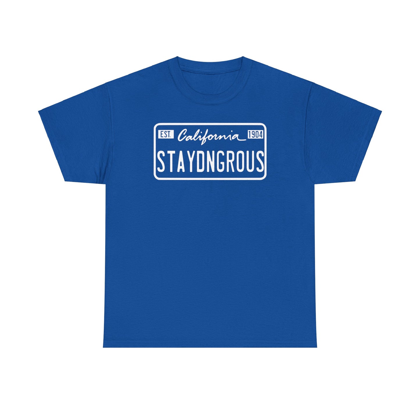 StayDangerous License plate Unisex Heavy Cotton Tee