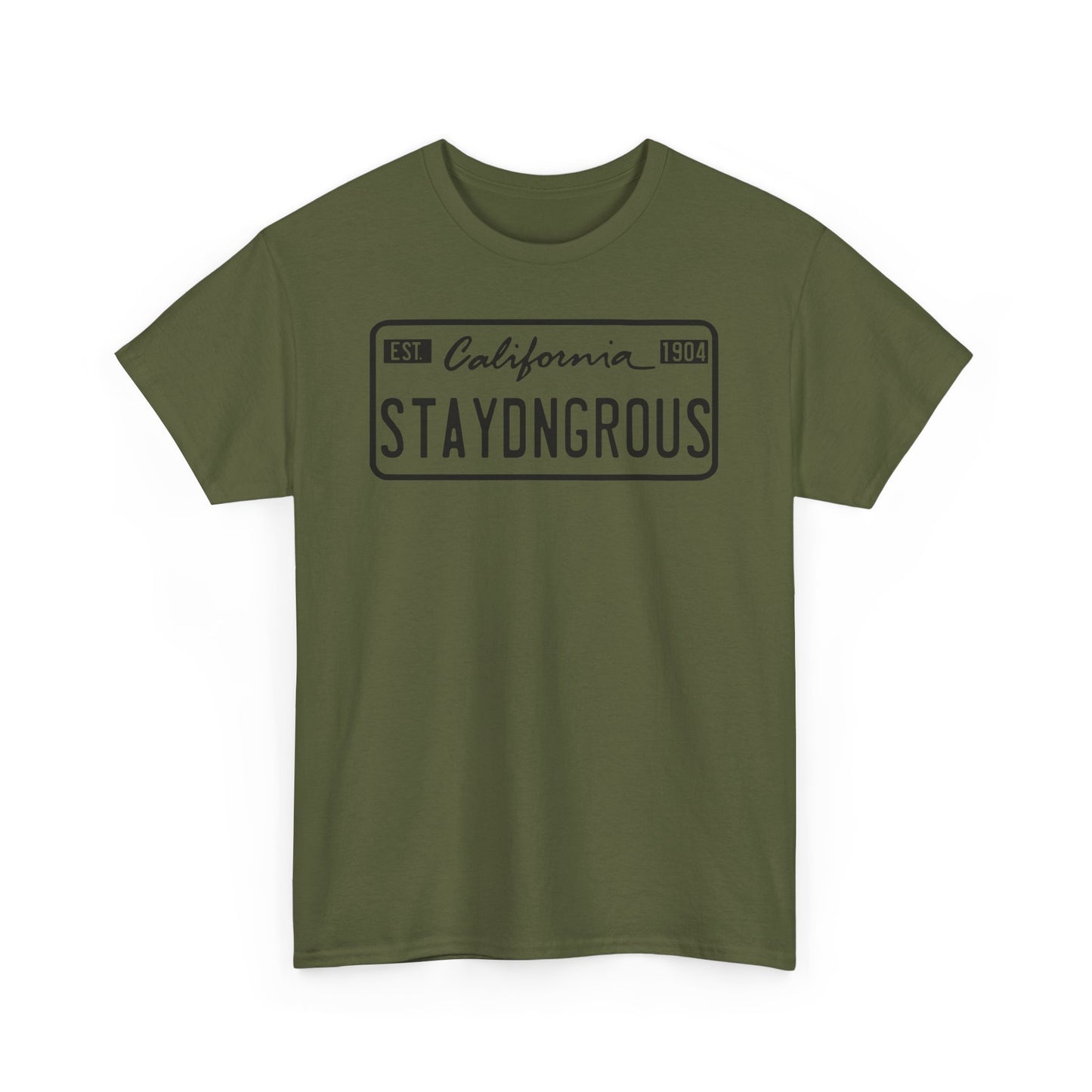 StayDangerous License plate Unisex Heavy Cotton Tee