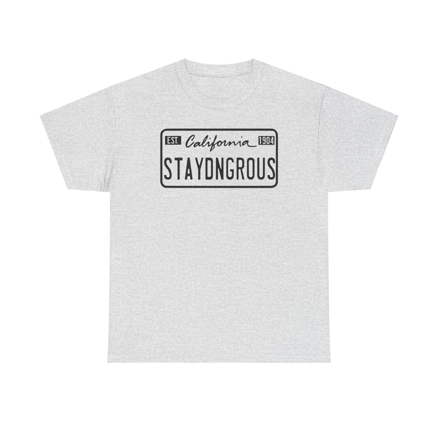 StayDangerous License plate Unisex Heavy Cotton Tee