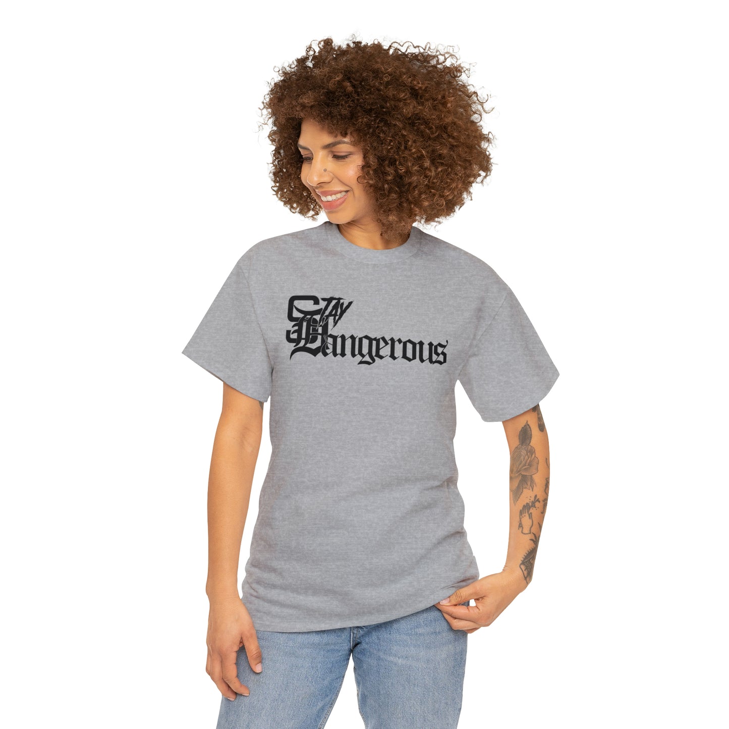 StayDangerous OldEngrish Unisex Heavy Cotton Tee