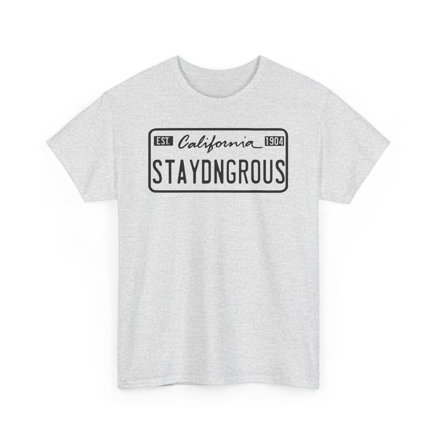 StayDangerous License plate Unisex Heavy Cotton Tee