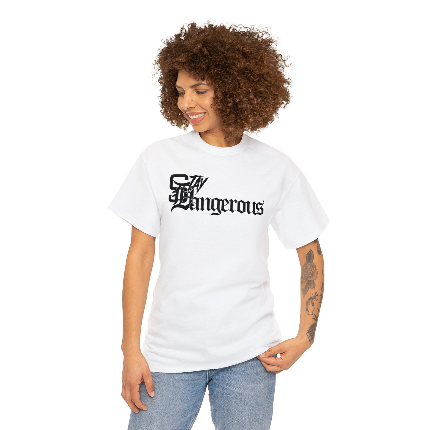 StayDangerous OldEngrish Unisex Heavy Cotton Tee