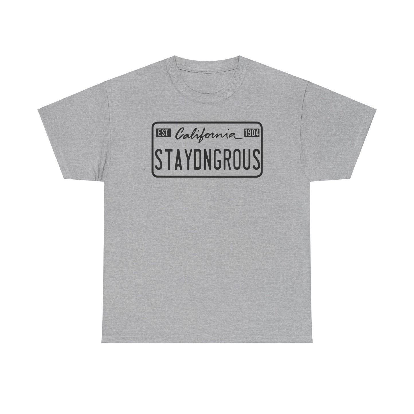 StayDangerous License plate Unisex Heavy Cotton Tee