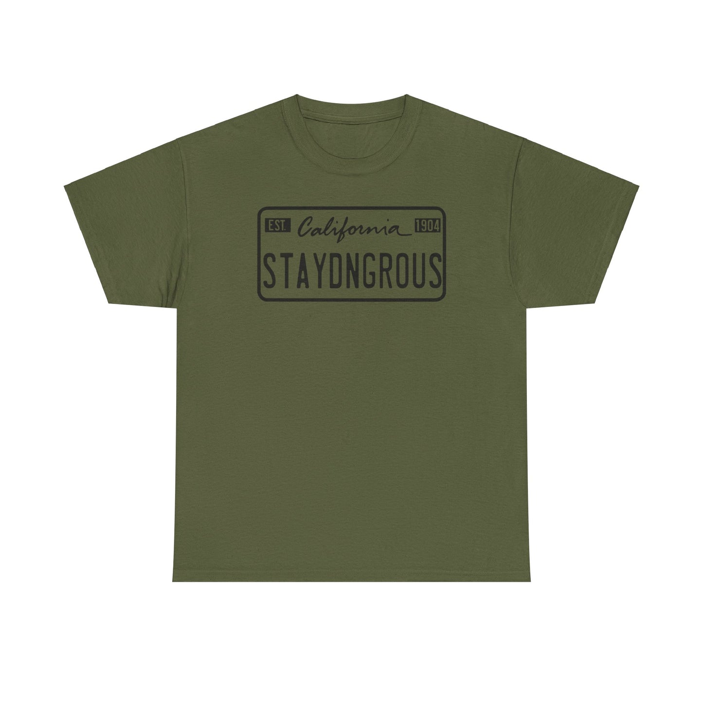 StayDangerous License plate Unisex Heavy Cotton Tee