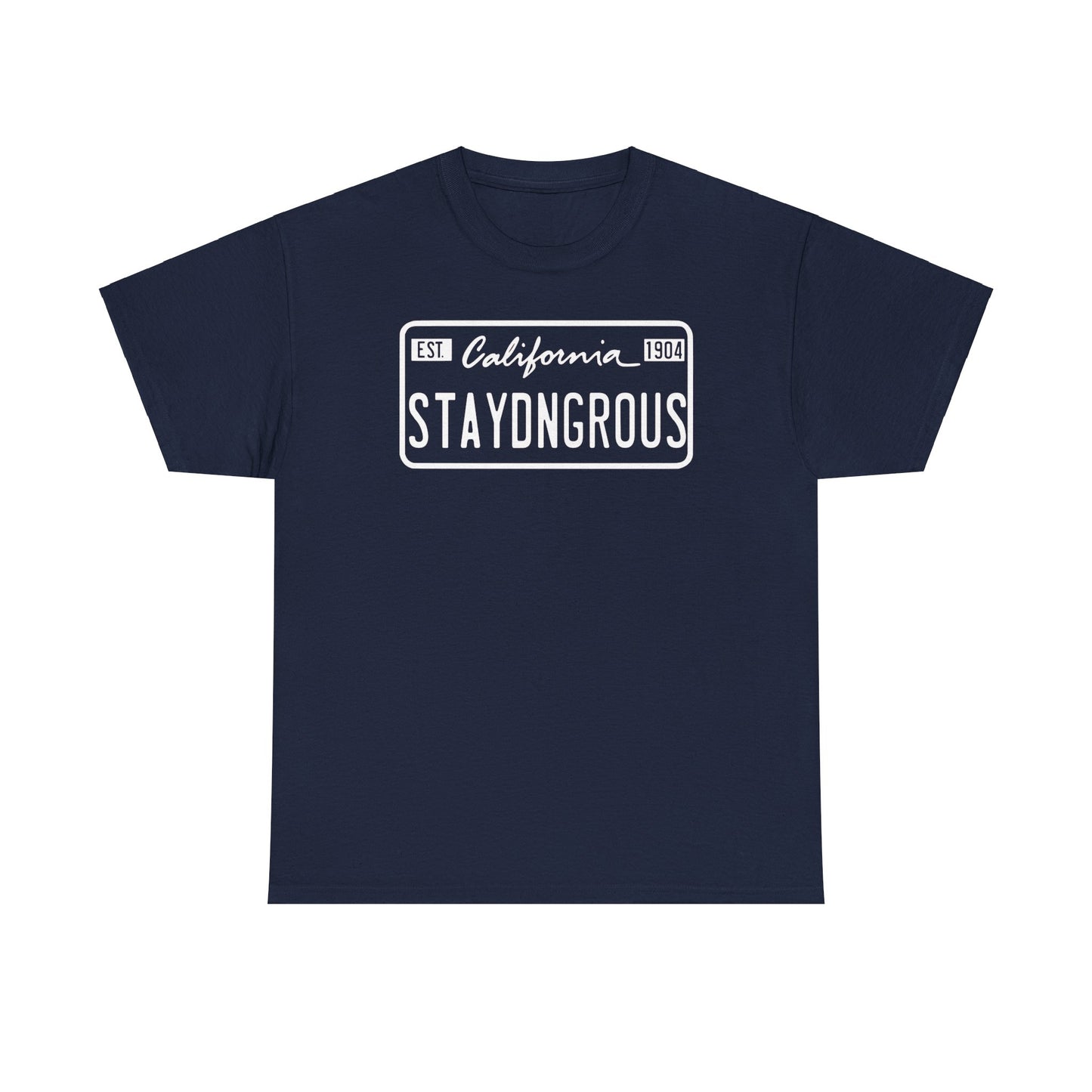 StayDangerous License plate Unisex Heavy Cotton Tee