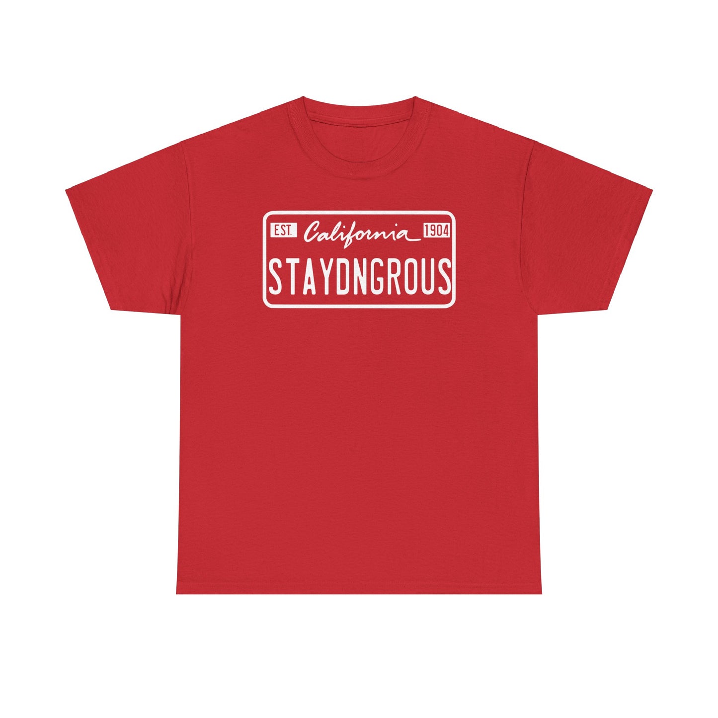 StayDangerous License plate Unisex Heavy Cotton Tee