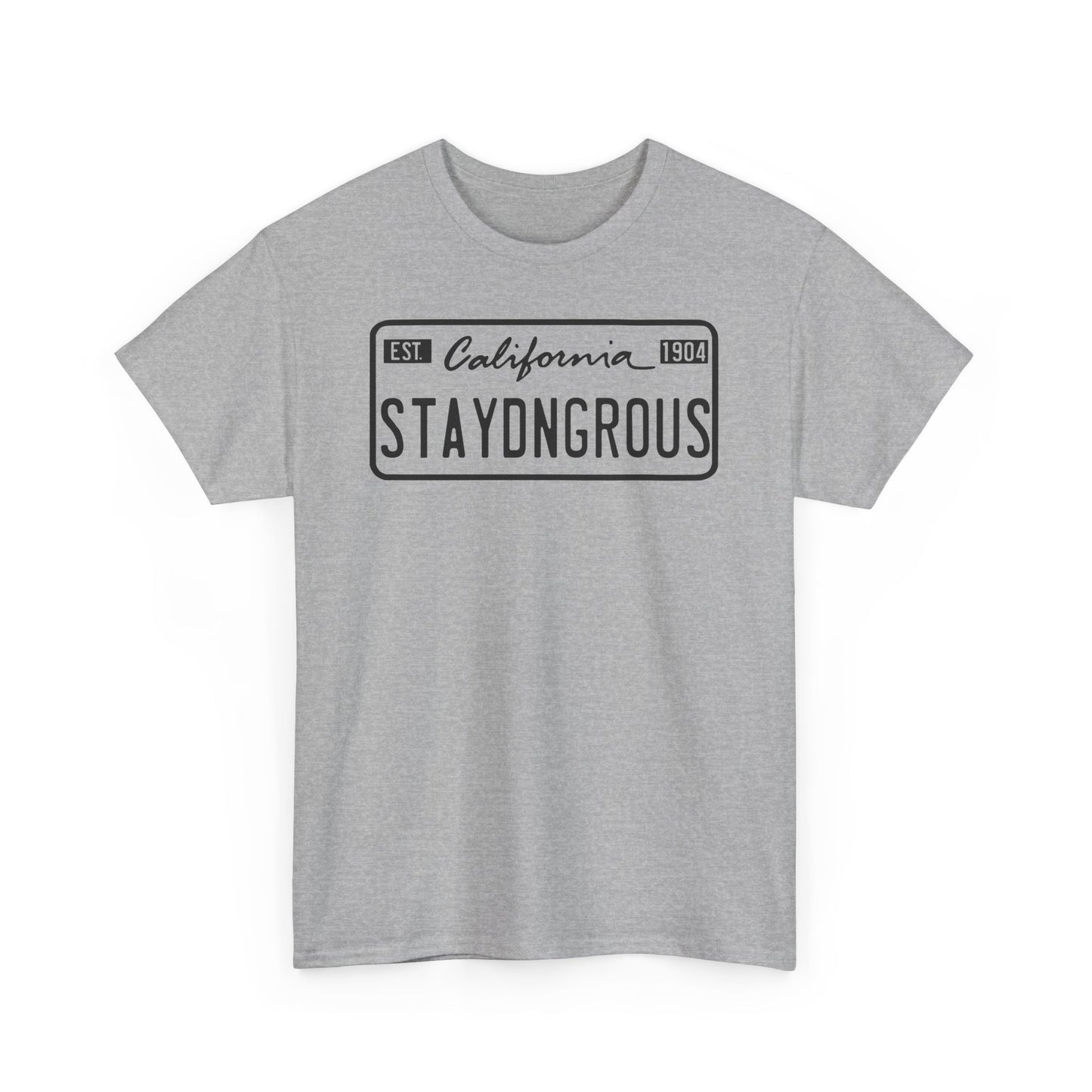 StayDangerous License plate Unisex Heavy Cotton Tee